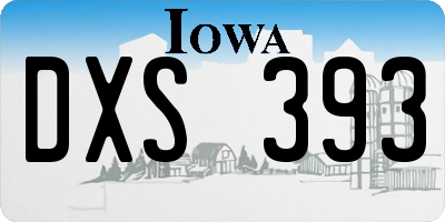 IA license plate DXS393