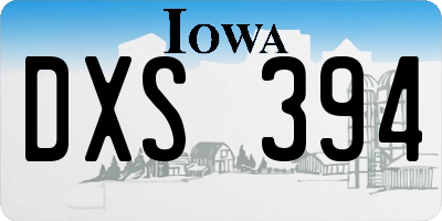 IA license plate DXS394