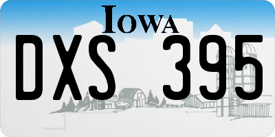 IA license plate DXS395