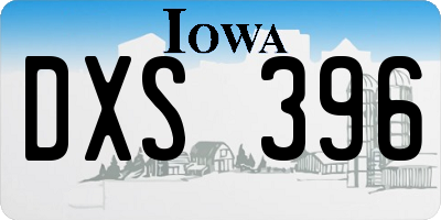 IA license plate DXS396