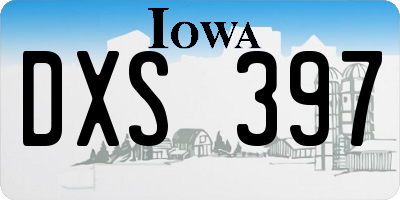 IA license plate DXS397