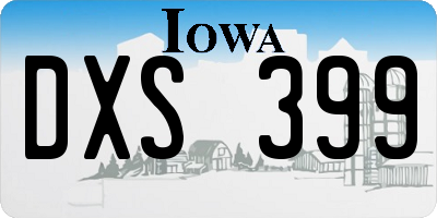 IA license plate DXS399