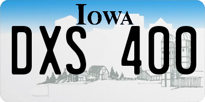 IA license plate DXS400