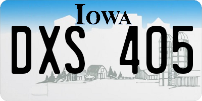 IA license plate DXS405