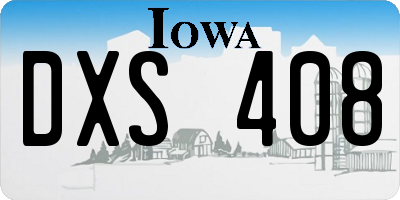 IA license plate DXS408