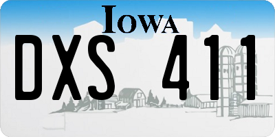 IA license plate DXS411