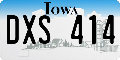 IA license plate DXS414