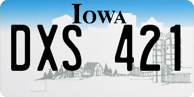 IA license plate DXS421