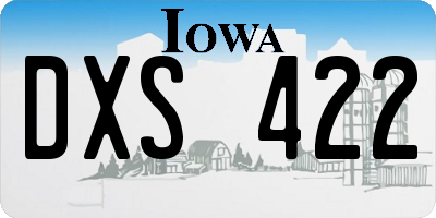IA license plate DXS422