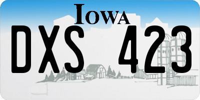 IA license plate DXS423