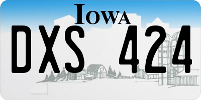 IA license plate DXS424