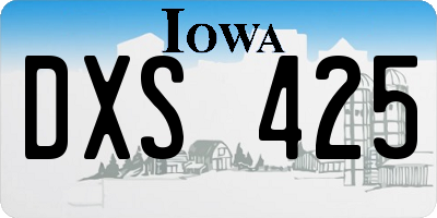 IA license plate DXS425