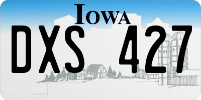 IA license plate DXS427