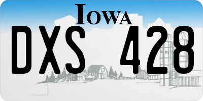 IA license plate DXS428