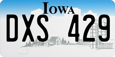 IA license plate DXS429