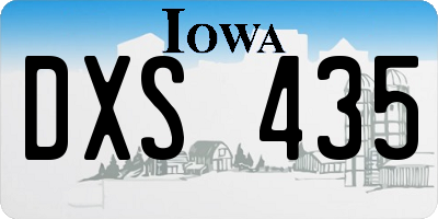 IA license plate DXS435