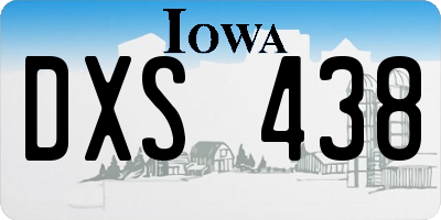 IA license plate DXS438