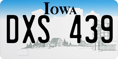 IA license plate DXS439