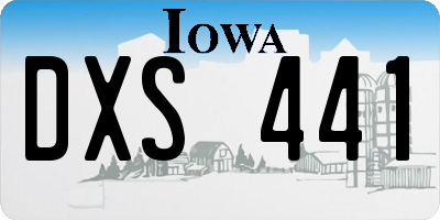 IA license plate DXS441