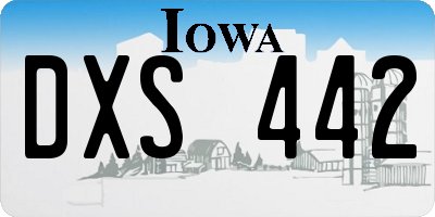 IA license plate DXS442