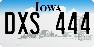 IA license plate DXS444