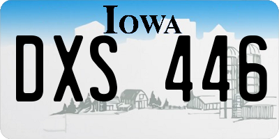 IA license plate DXS446