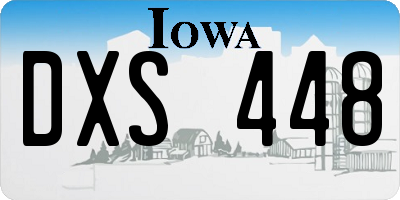 IA license plate DXS448