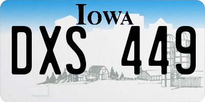 IA license plate DXS449