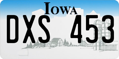 IA license plate DXS453