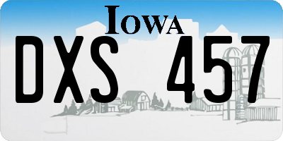 IA license plate DXS457