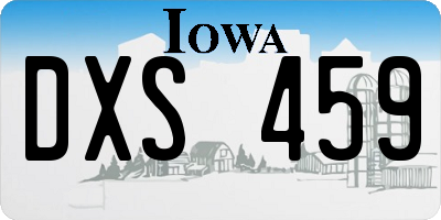 IA license plate DXS459