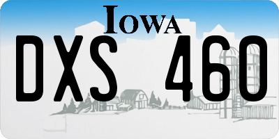 IA license plate DXS460