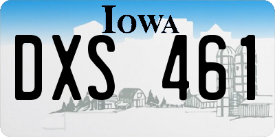 IA license plate DXS461