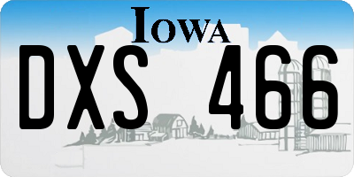 IA license plate DXS466