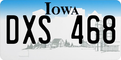 IA license plate DXS468