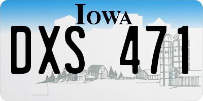 IA license plate DXS471