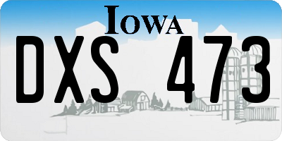 IA license plate DXS473