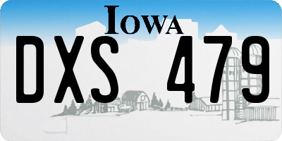 IA license plate DXS479