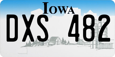 IA license plate DXS482