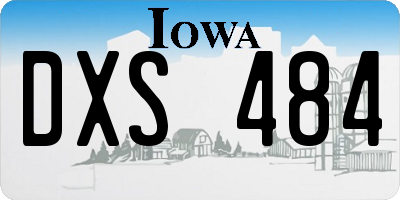 IA license plate DXS484