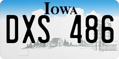 IA license plate DXS486