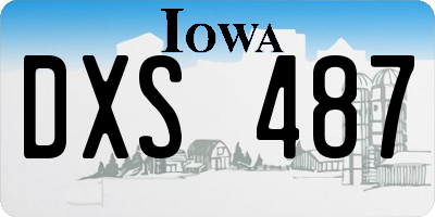 IA license plate DXS487