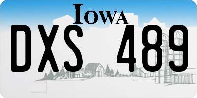 IA license plate DXS489