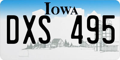 IA license plate DXS495