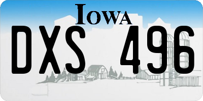 IA license plate DXS496