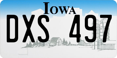 IA license plate DXS497