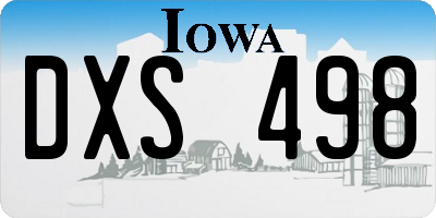 IA license plate DXS498