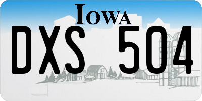 IA license plate DXS504