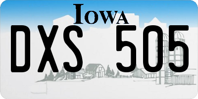 IA license plate DXS505