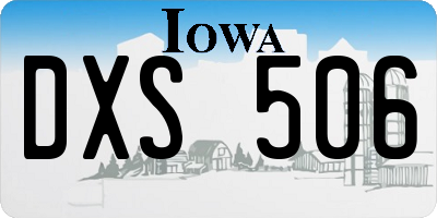 IA license plate DXS506